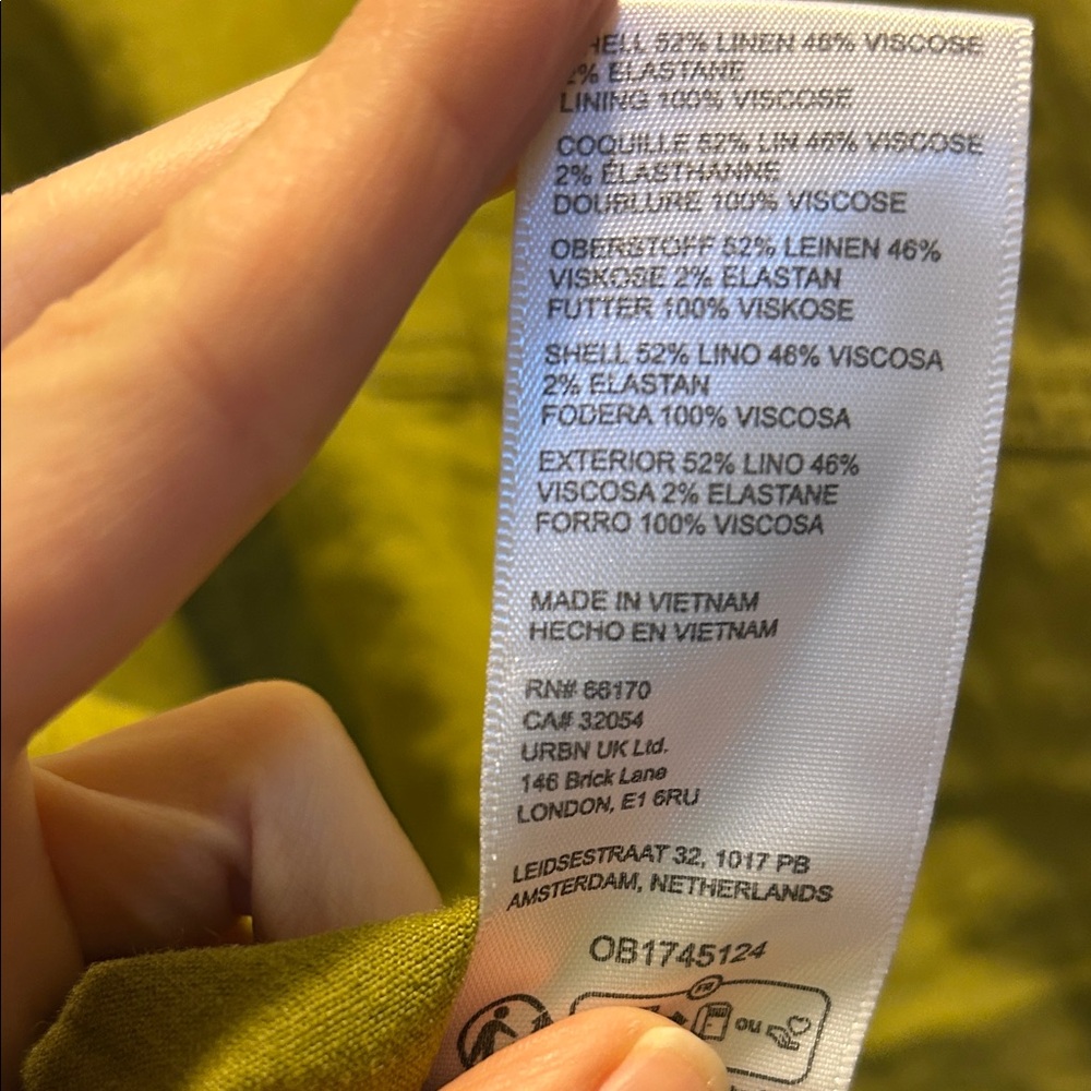 BDG Urban Outfitters Strapless Mini Dress in Olive - Size XL, NWOT - Picture 10 of 15